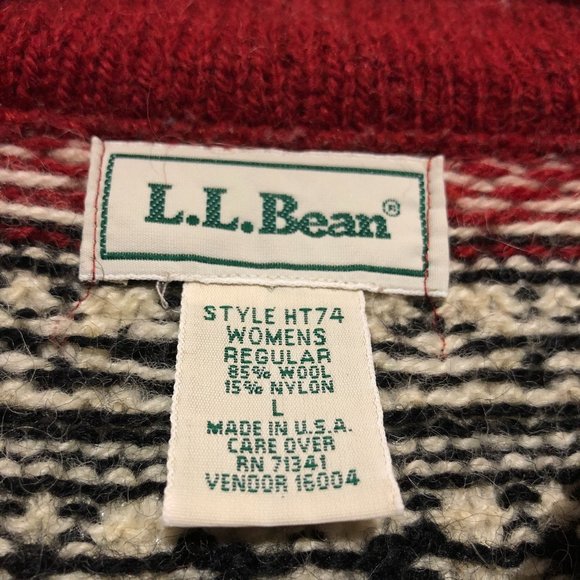 COPY - LL Bean Wool Sweater | sz L - Picture 3 of 8